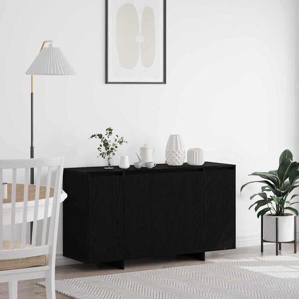 vidaXL Sideboard Schwarz Eichen-Optik 135 x 41 x 75 cm Holzwerkstoff
