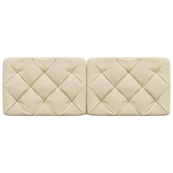 vidaXL Kopfteil-Kissen Creme 140 cm Stoff
