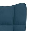 vidaXL Relaxsessel mit Hocker Blau Samt