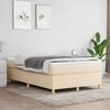 vidaXL Boxspringbett mit Matratze Creme 120x190 cm Stoff