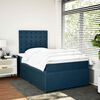 vidaXL Boxspringbett mit Matratze Blau 120x190 cm Samt