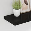 vidaXL Schweberegale 2 Stk. Schwarz 50x23x3,8 cm MDF