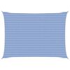vidaXL Sonnensegel Blau und Wei&szlig; 5 x 6 m HDPE