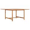 vidaXL Gartentisch 150x150x76 cm Massivholz Teak