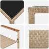 vidaXL Garten Essgruppe 7 pcs Beige Poly-Rattan