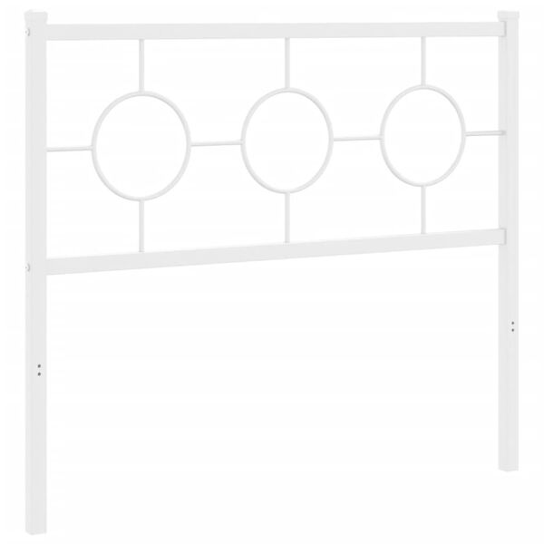 vidaXL Ersatz-Kopfteil Metall Wei&szlig; 100 cm