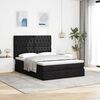 vidaXL Ottoman-Bett mit Matratze & LEDs Schwarz 140x190 cm Stoff
