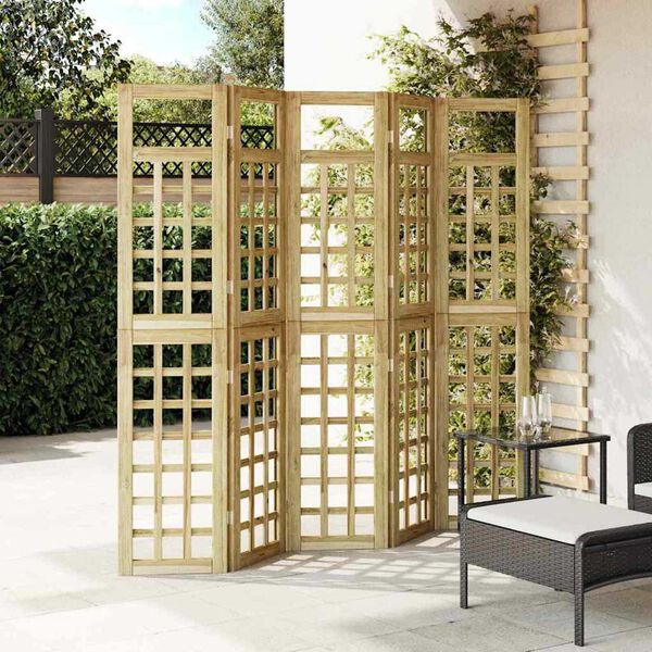 vidaXL Sichtschutz 5 pcs Braun 200 x 180 cm Imprägniertes Kiefernholz