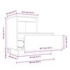 vidaXL Nachttische 2 Stk. Weiß 60x34x51 cm Massivholz Kiefer