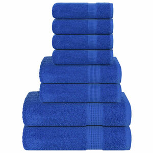 vidaXL 8-tlg. Handtuch-Set FROGN Blau 360 g/m&sup2;