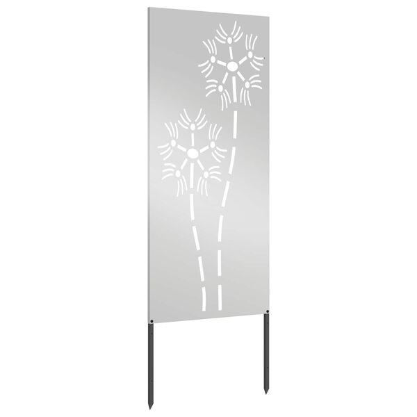 vidaXL Garten Sichtschutz-Leinwand Silber 50 x 140 cm Verzinkter Stahl
