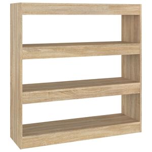 vidaXL B&uuml;cherregal/Raumteiler Sonoma-Eiche 100x30x103 cm