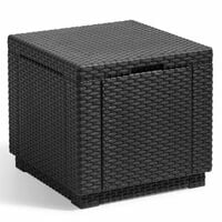 Keter Hocker mit Stauraum Cube Graphitgrau 213816