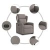 vidaXL Relaxsessel mit Aufstehhilfe Elektrisch Taupe Stoff