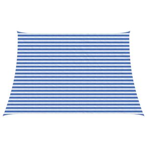 vidaXL Sonnensegel 3 / 4 x 3 m HDPE Rechteckig Blau und Wei&szlig;