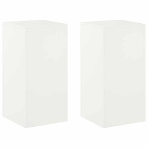 vidaXL Pflanzenst&auml;nder 2 pcs Wei&szlig; 40 x 40 x 80 cm Stahl