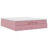 vidaXL Ottoman-Bett mit Matratzen Rosa 200x200 cm Samt