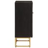 vidaXL Sideboard Schwarz 55x30x76 cm Massivholz Mango und Eisen