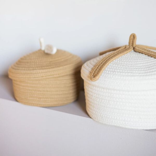 KidsDepot 2-tlg. Korb-Set Bowie Baumwollseil Natur