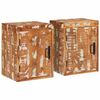 vidaXL Nachttisch 2 stk. Braun 35 x 33 x 48 cm Massivholz Altholz
