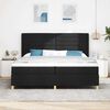 vidaXL Boxspringbett mit Matratze Schwarz 200 x 200 cm Stoff