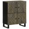 vidaXL Sideboard Schwarz 60x33x75 cm Massivholz Mango
