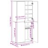 vidaXL Hochschrank Artisan-Eiche 80 x 39 x 178 cm Holzwerkstoff