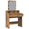 vidaXL Schminktisch mit Regal Altholz 80 x 41 x 144,5 cm Holzwerkstoff