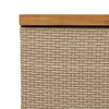 vidaXL Gartentruhe Beige 80x40x48 cm Poly Rattan Akazienholz