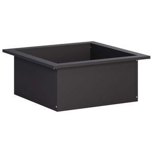 vidaXL Feuerstellenring Schwarz 90 x 90 x 25 cm Stahl