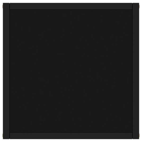 vidaXL Couchtisch Schwarz mit Schwarzem Glas 40x40x50 cm