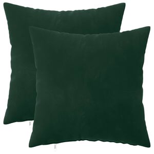 vidaXL Kissenbezug 2 pcs HEERLEN Dunkelgr&uuml;n 30 x 30 cm Samt