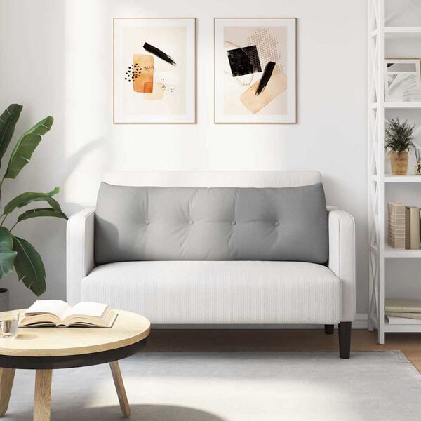 vidaXL R&uuml;cken Kissen Wolkengrau 140 x 24 x 50 cm Stoff