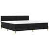 vidaXL Boxspringbett mit Matratze Schwarz 200 x 200 cm Stoff
