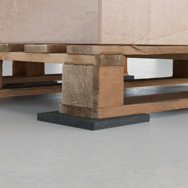 vidaXL Gummipad Schwarz Gummi