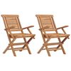 vidaXL Gartenst&uuml;hle 2 Stk. Klappbar 56x63x90 cm Massivholz Teak