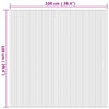 vidaXL Teppich Rechteckig Natur 100x100 cm Bambus