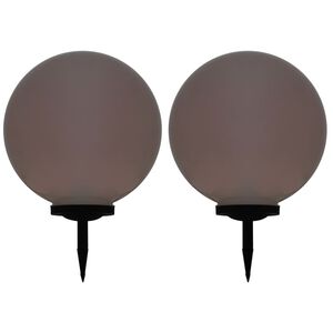 vidaXL Au&szlig;en-Solarlampen 2 Stk. LED Kugel 50 cm RGB