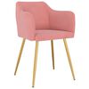 vidaXL Esszimmerst&uuml;hle 4 Stk. Rosa Samt