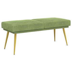 vidaXL Doppellagige Bank Hellgr&uuml;n 120 x 45 x 46 cm Samt