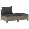 vidaXL 9-tlg. Garten-Lounge-Set mit Kissen Grau Poly Rattan