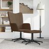 vidaXL Relaxsessel mit Hocker Braun Stoff