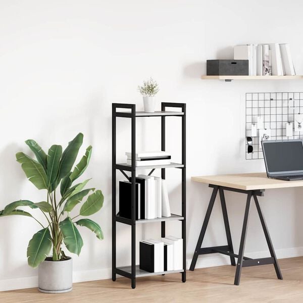 vidaXL B&uuml;cherregal Grau Sonoma 40 x 30 x 85 cm Holzwerkstoff