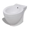 vidaXL Toiletten & Bidet Set Weiß Keramik