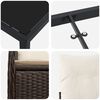 vidaXL Garten Essgruppe mit Kissen 7 pcs Braun Poly Rattan