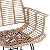 vidaXL Esszimmerstuhl 2 pcs Natur 44 x 44 x 74 cm Rattan und Eisen