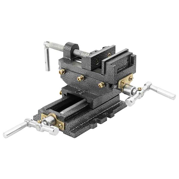 vidaXL Schraubstock Kreuztisch Handbetrieben 70 mm