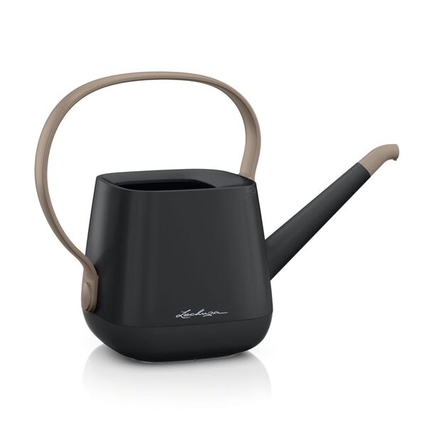 LECHUZA Gie&szlig;kanne YULA 1,7L Schiefer und Taupe Seidengl&auml;nzend