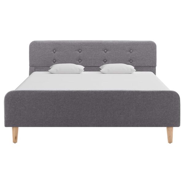 vidaXL Bettgestell Hellgrau Stoff 120x200 cm