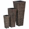 vidaXL Blumenk&uuml;bel 3 Stk. Wasserhyazinthe Dunkelbraun